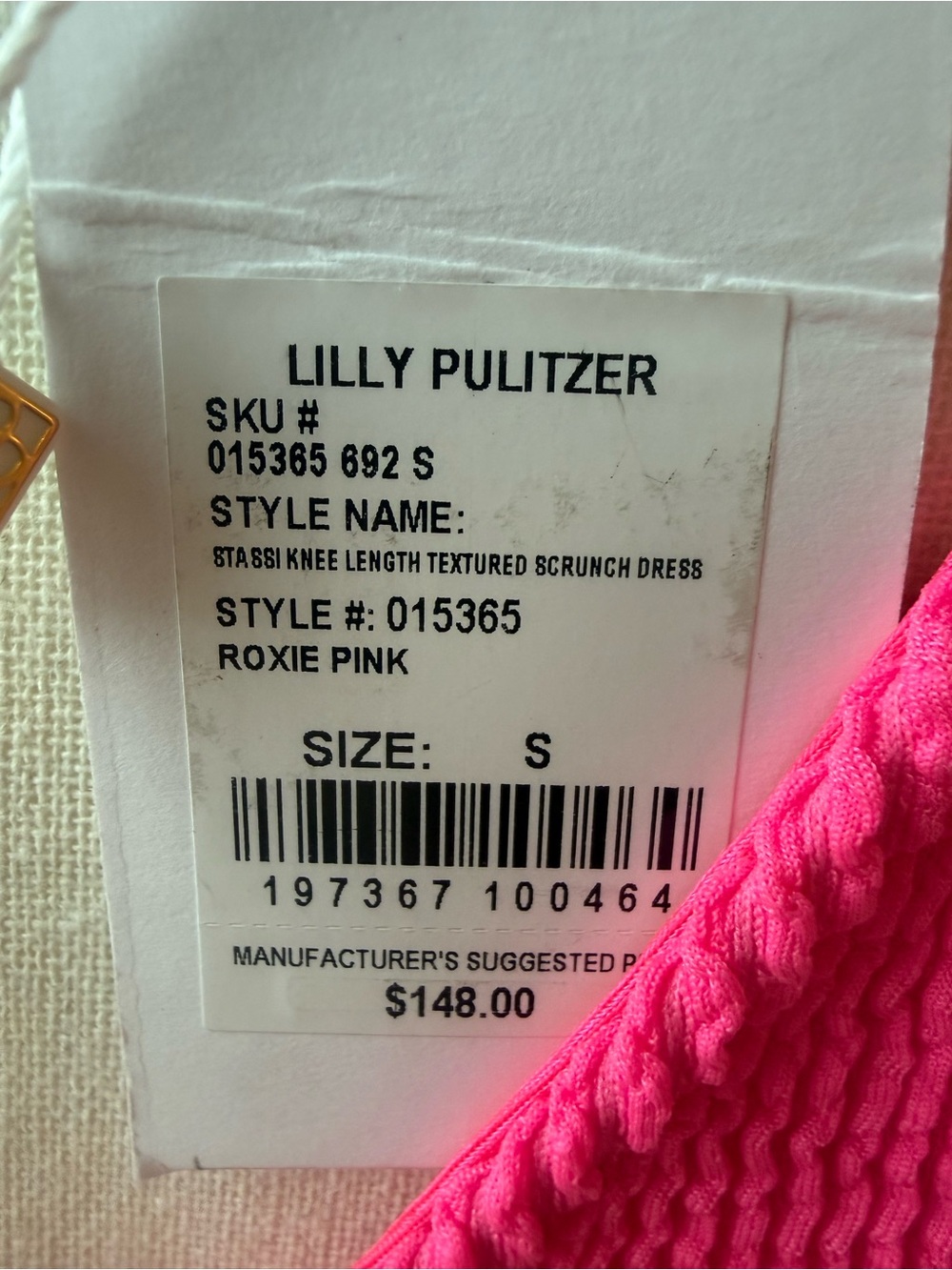 NWT Lilly Pulitzer Stassi Dress in Roxie Pink Size Small - Picture 10 of 10